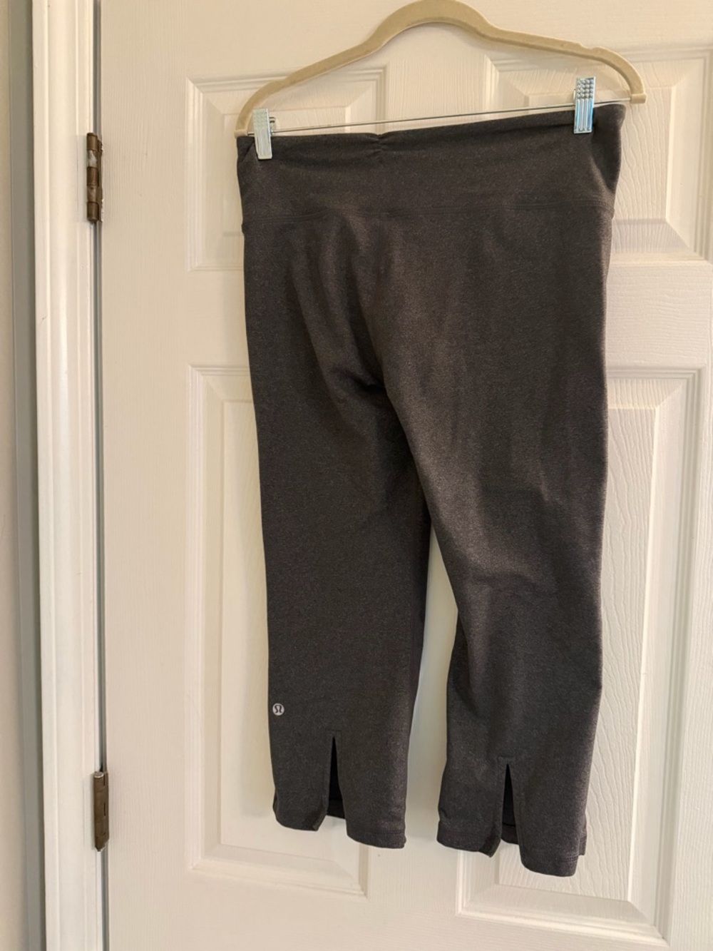 Lululemon  Dark Gray Cropped Leggings with leg Slit